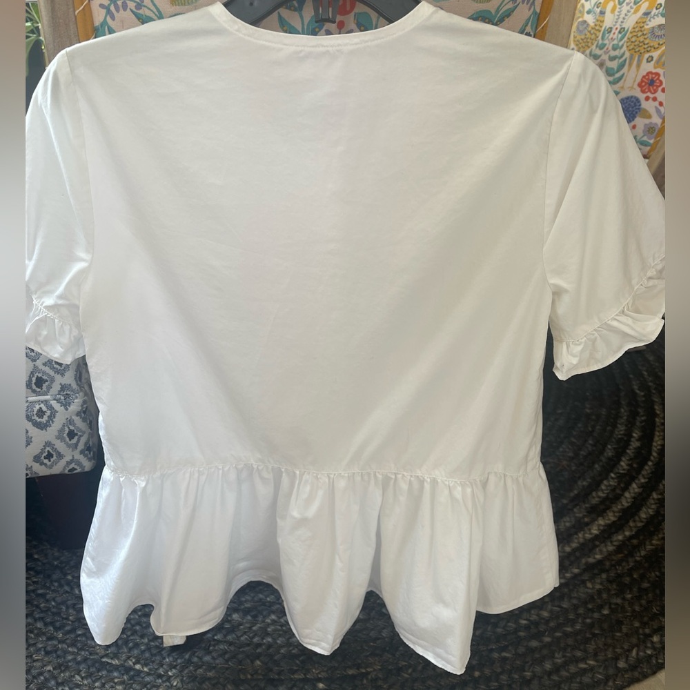Madewell Studio Ruffle-Hem Top - Picture 5 of 8